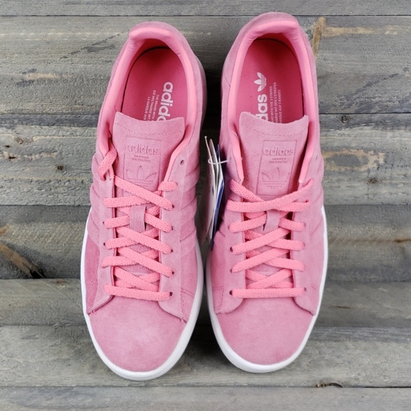 adidas Campus Stitch and Turn Pink Suede Sneakers - Picture 4 of 8